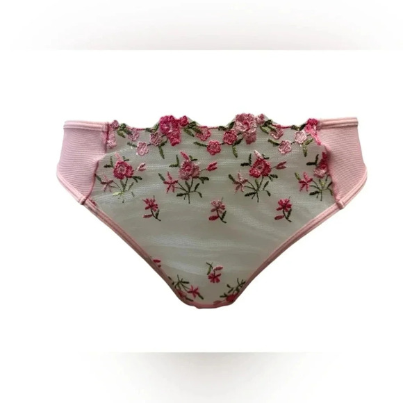 Bed Of Roses Lingerie NWT Mesh Floral Pink 2  Piece Size Large Womens size Large - Picture 4 of 10